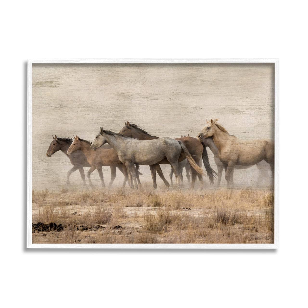 Stupell Industries Galloping Horse Herd Countryside Framed Giclee Art